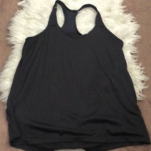 Dark gray exerision tank top